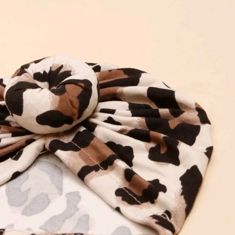 1Pc Leopard Print Donut Shaped Baby Hat